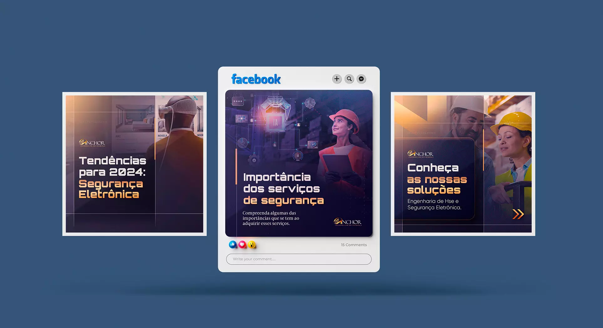 Posts para redes sociais - Anchor Engenharia
