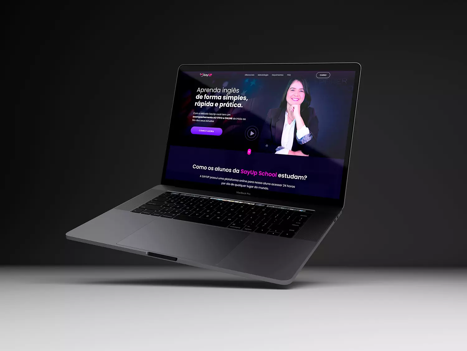 Página de vendas - notebook